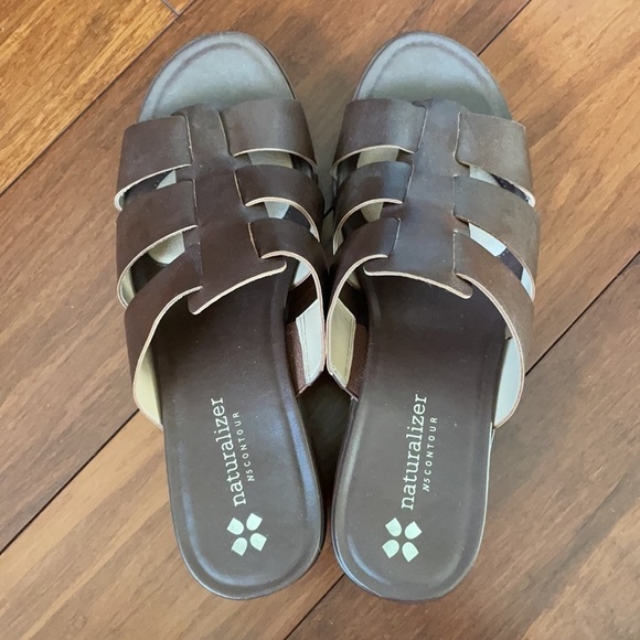 Naturalizer brown gramercy slip on mules 8 Like new - Picture 4 of 8